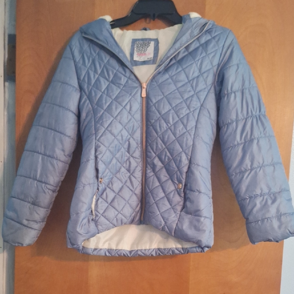 Kensie Girl Sky Blue Quilted Jacket